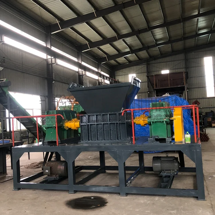  High capacity tire cutting machine Environmental protection shredder
