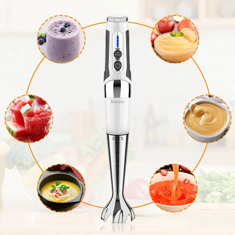 Professional Commercial Smoothie Hand Blender Set 4 in 1 Kitchen Juicer