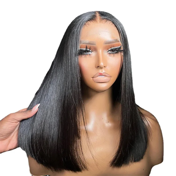 8inch 10inch 12inch sdd vietnam bone supper double drawn straight hair lace part 4x4 5x5 13x4 transparent lace front wigs