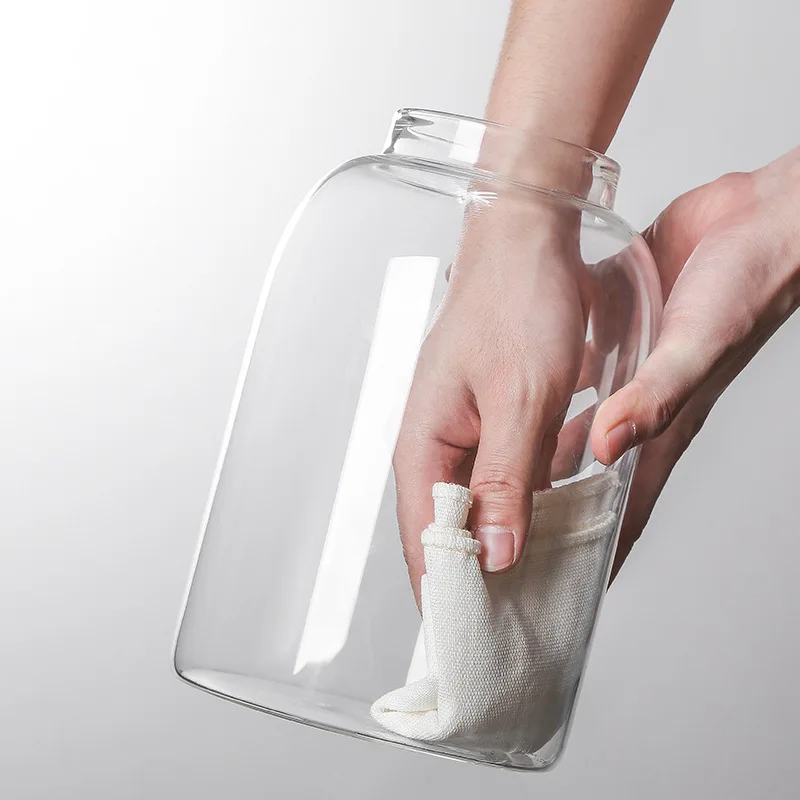 Acacia Kitchen Food Storage Container Canisters Cookie Jar Pantry Clear Glass Big Wide Mouth Glass with Wooden Lid Cover Country