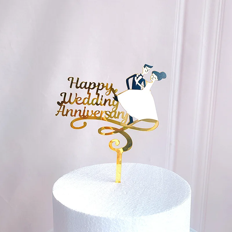 New Design Flower Birthday Cake Topper Decoration For Wedding And Happy Birthday Hot sale products