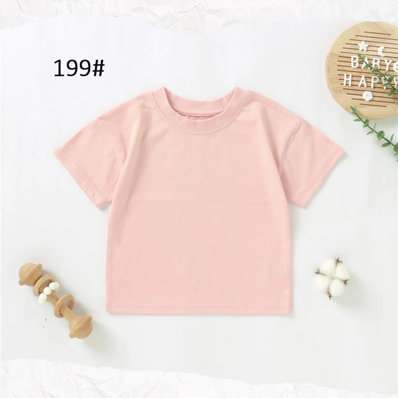 Wholesale Baby Clothes Supplier 100% Organic Baby Cotton Jersey Summer Plain Toddler Baby t-Shirt