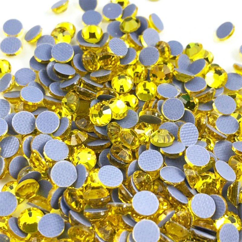 Wholesale Glass Iron On Rhinestone Crystal Heat Transfer Washable Back Bulk Hotfix Rhinestones