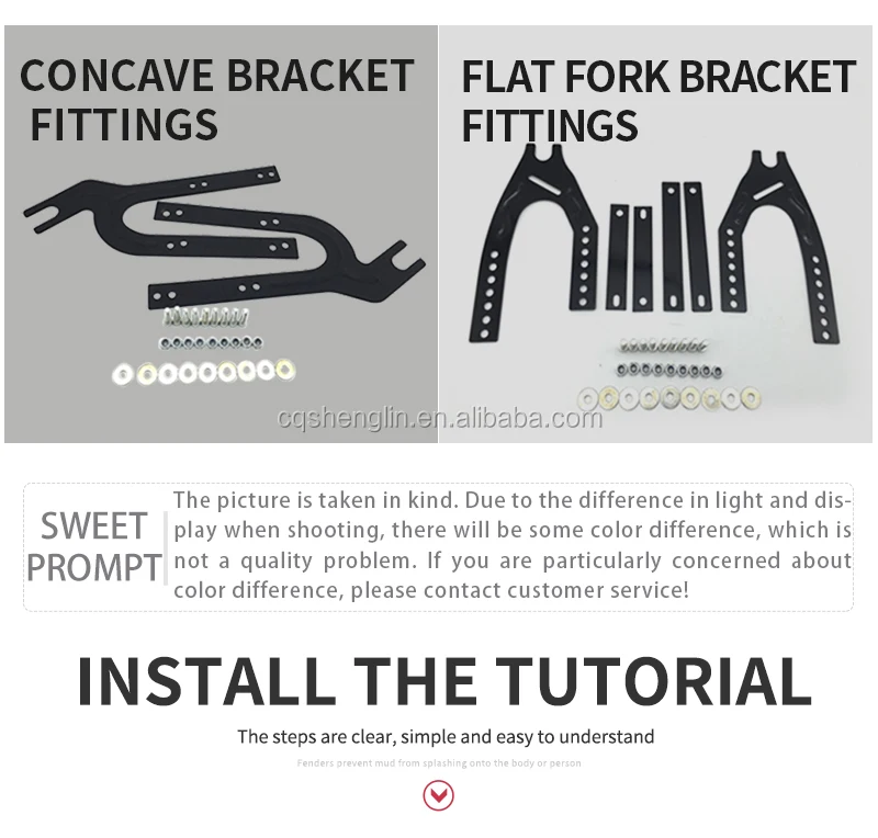 SHENGLIN Best Sell Motorcycle Accessories Rear Mudguard Fender