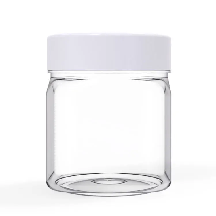 
150ml boston round peanut butter ready stock pet white plastic jars bottle 