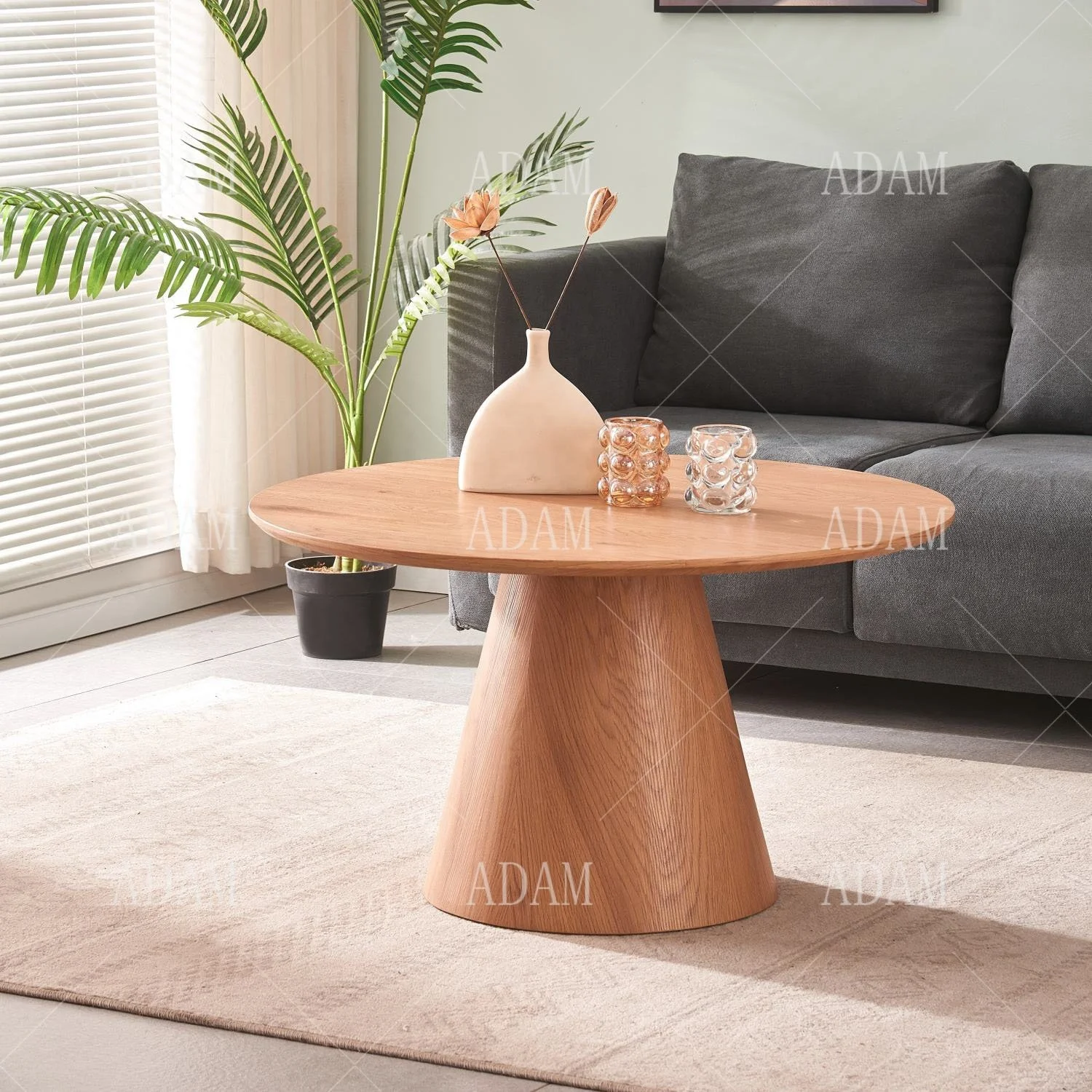 Cheap China Wholesale Vintage Wooden Coffee Table with Oak Paper MDF BROWN VENEER TOP