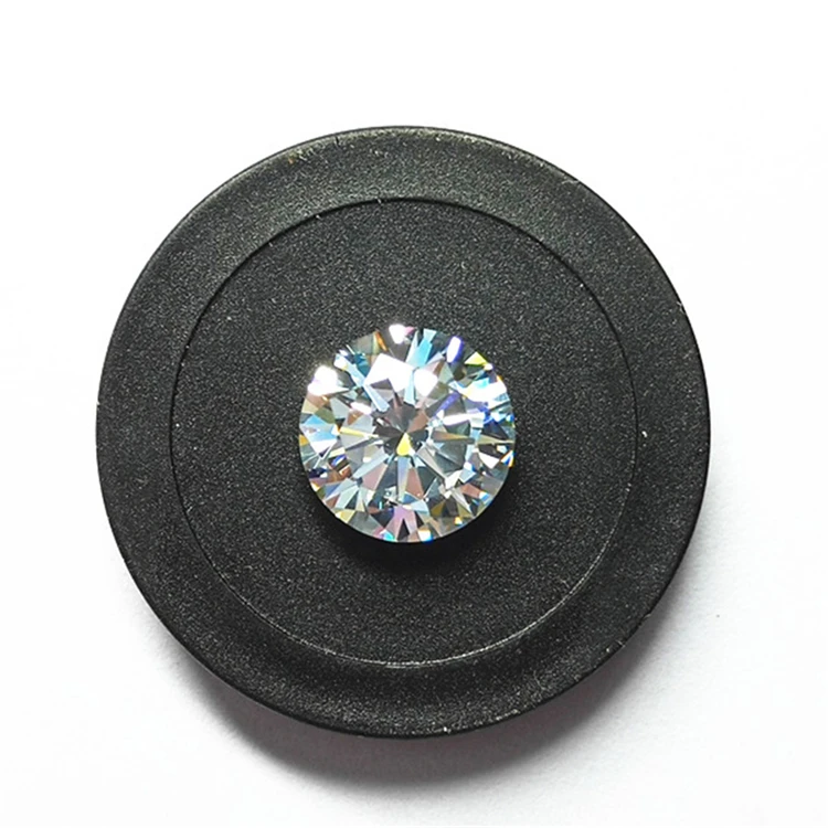 round brilliant cutting nine hearts and onw flower cutting white loose cubic zirconia stones