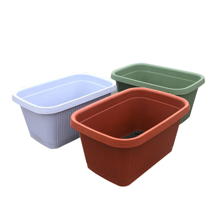 3 sizes big and strong plastic vegetable planter rectangle vegetable pot