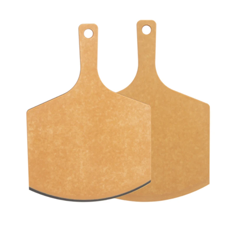 wooden pizza peel tools board barbecue shovel rocker pizza cutter knife sets High-density wood fiber suit