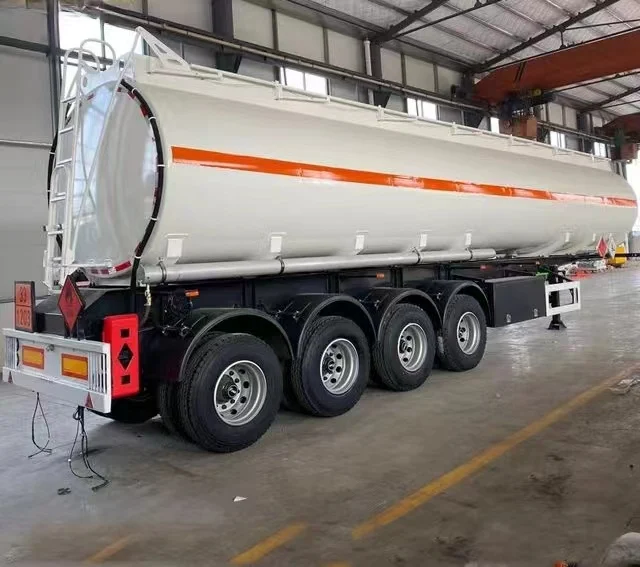 Chemical Phosphoric Acid Transport Aluminium 4Axles Diesel Fuel Oil Petrol Tanker Lorry Milk Tank Ship Water Tanker Semi Traile