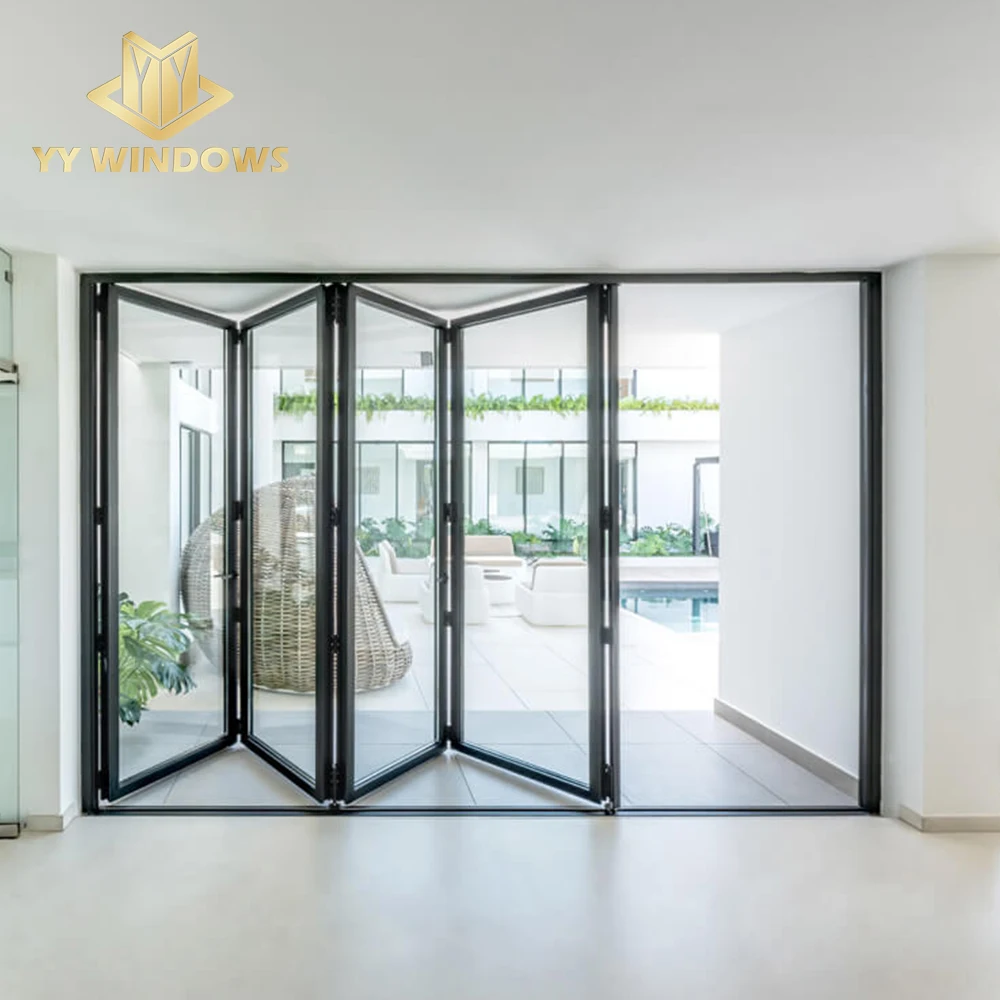 NFRC Residential Hurricane Impact Proof Aluminum Bifold Door Storm