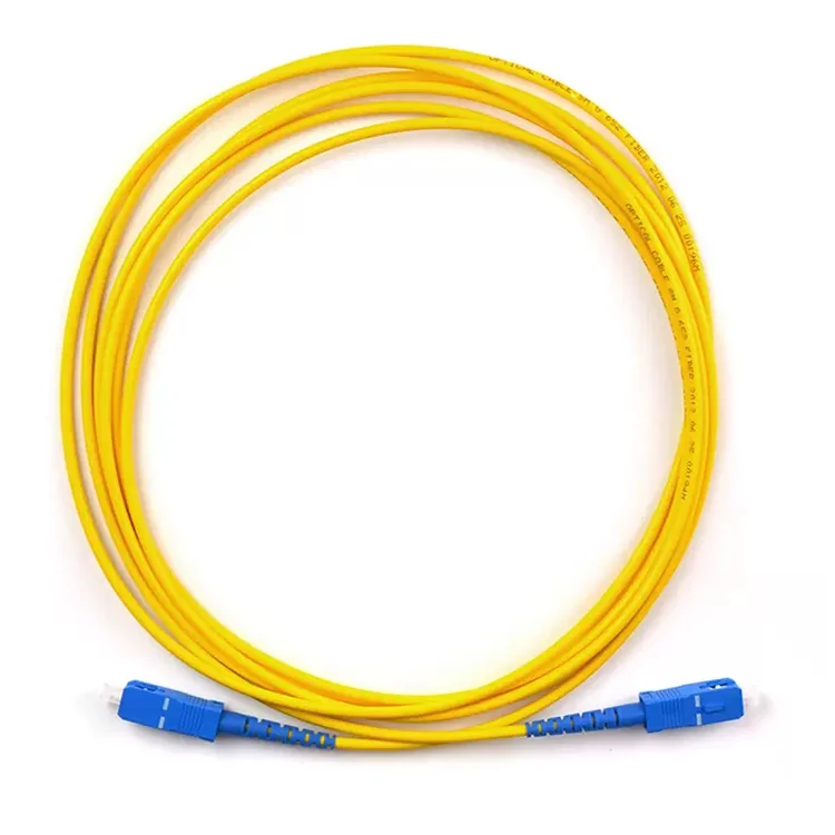 Factory price LC / UPC - SC / UPC single mode jumper optical fiber communication cable simplex fiber patch cord