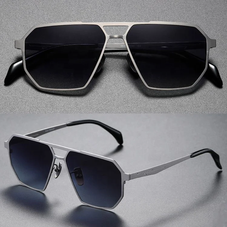 Fashion Luxury Novelty HD Polarized Sunglasses For Men Polarized UV Protection Ultralight Titanium Sunglasses Sun glasses Shades