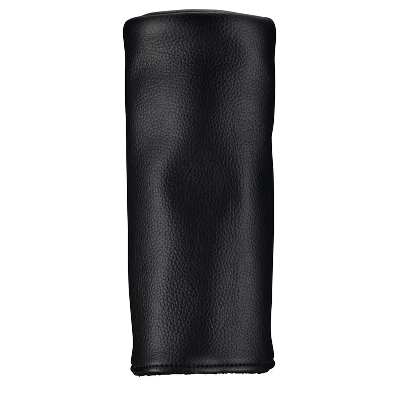 Lychee pattern black golf barrel shape driver wood blank 460 cc headcover cover with golf tee holders