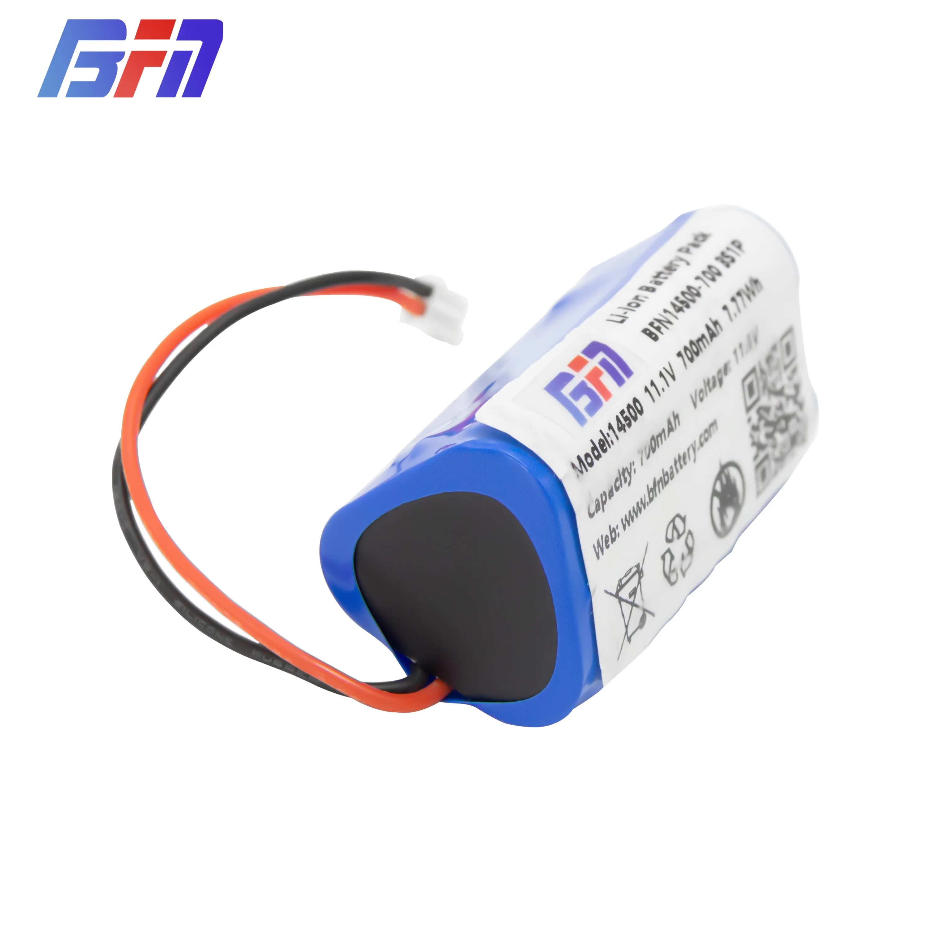 Battery Pack 3S1P 14500 AA szie 11.1V 12V  0.7Ah 0.8Ah  BFN Lithium batteries