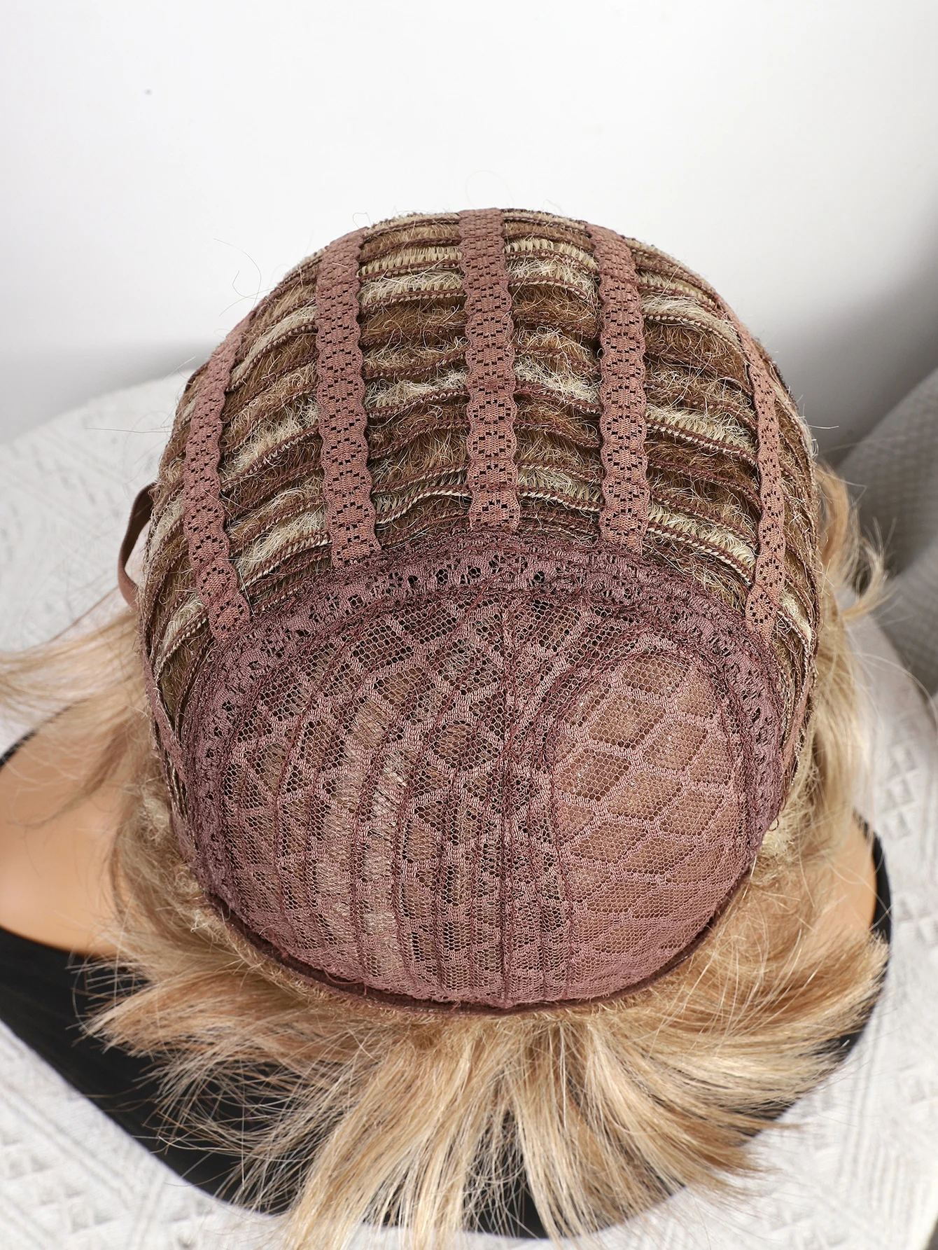 NewLook Women Grey Wig Curly Headband Short Bob Synthetic Hair Wigs Short Bob Wig