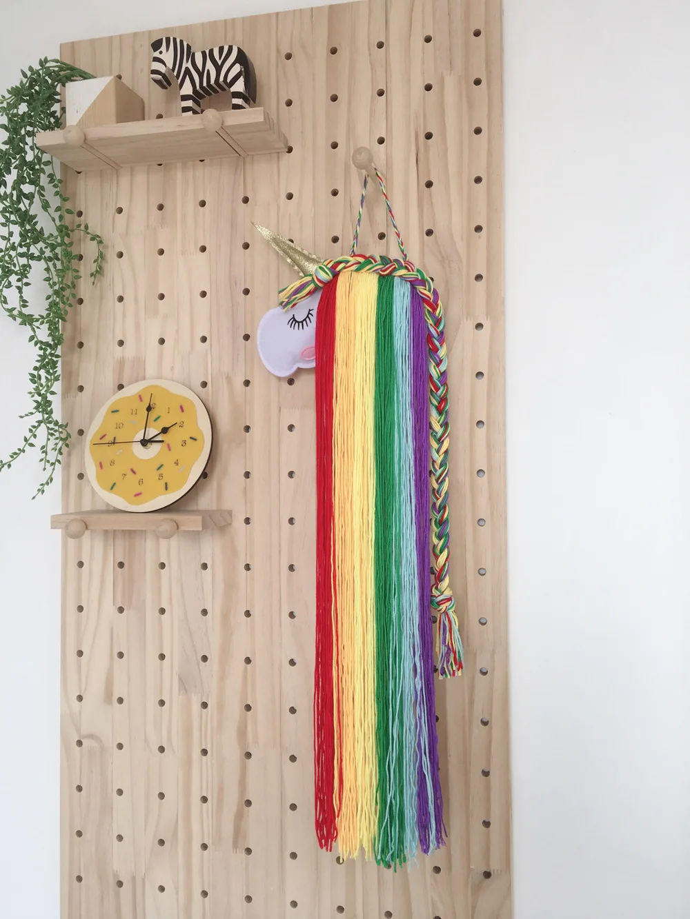 Unicorn Hair Accessories Organizer Storage Hair Clip Bow Holder Wall Hanging Home Decorations For Girls Women