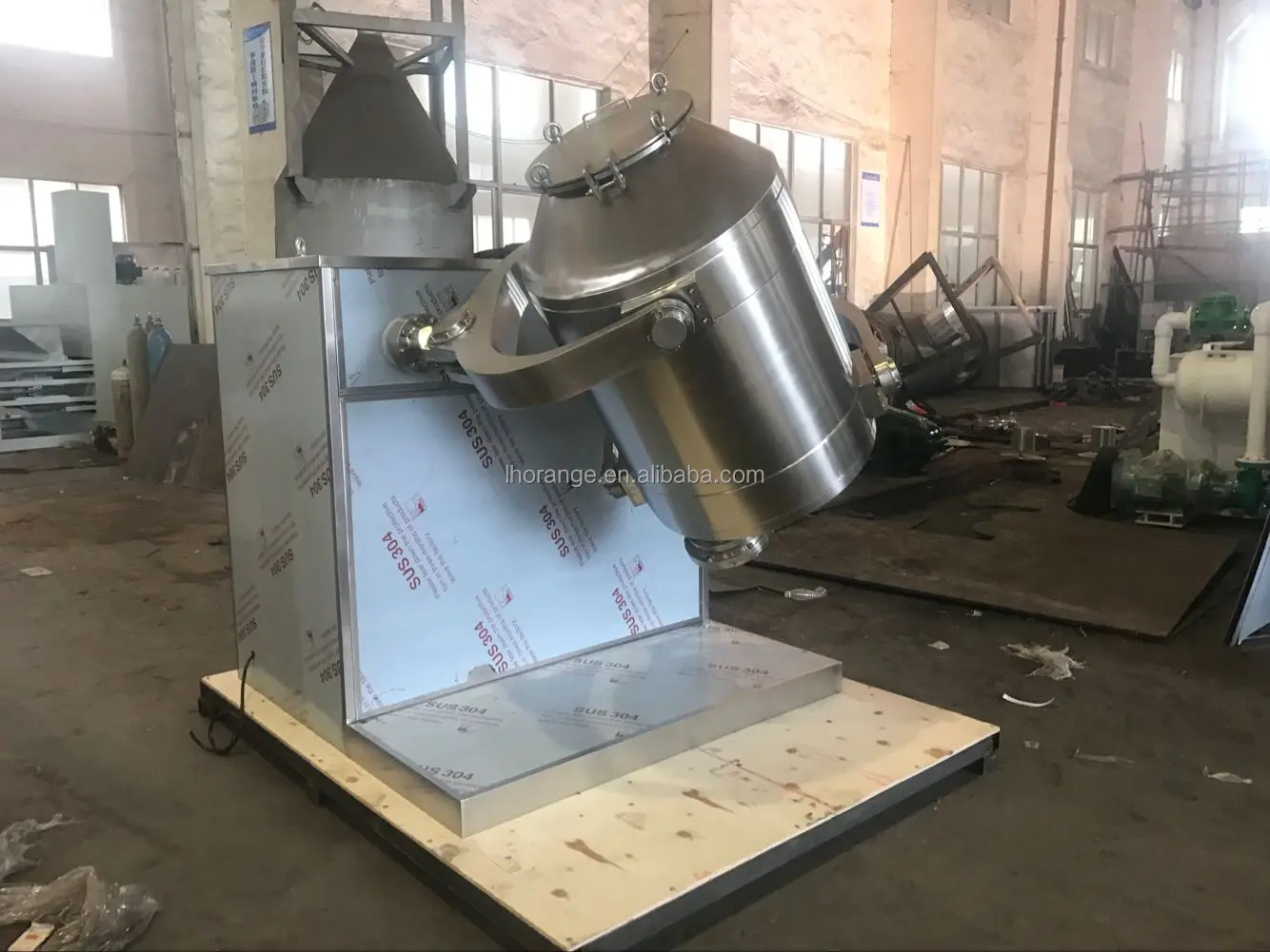 high quality Two-dimensional mixer Rotating Drum Industrial Powder Mixer Mixing