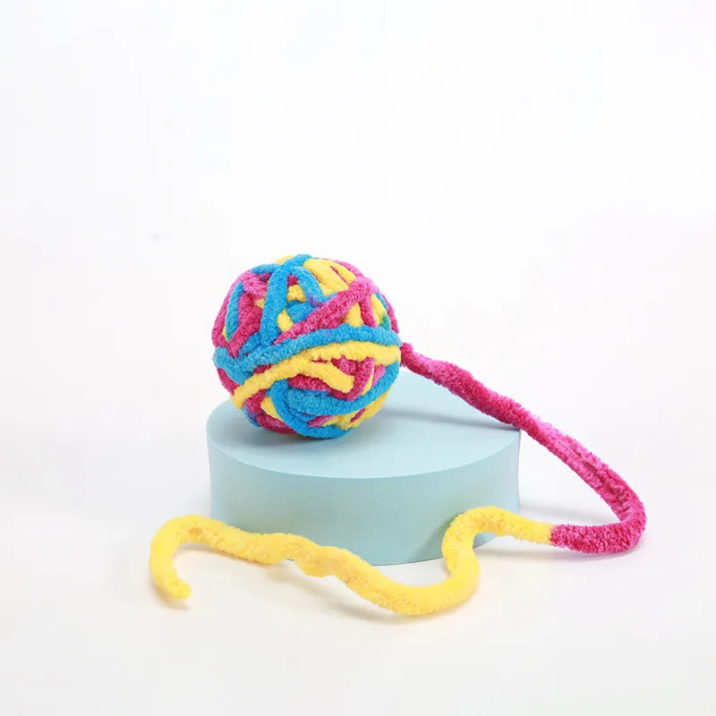 Hot Selling Funny Cat Wool Yarn Ball Toy Various Colors Pet Interactive Movement Toys