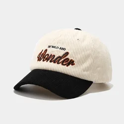 Wholesale Custom Design Embroidery Logo Corduroy Dad Hat Vintage 6 Panel Baseball Hat Fashion Casual Baseball Hats