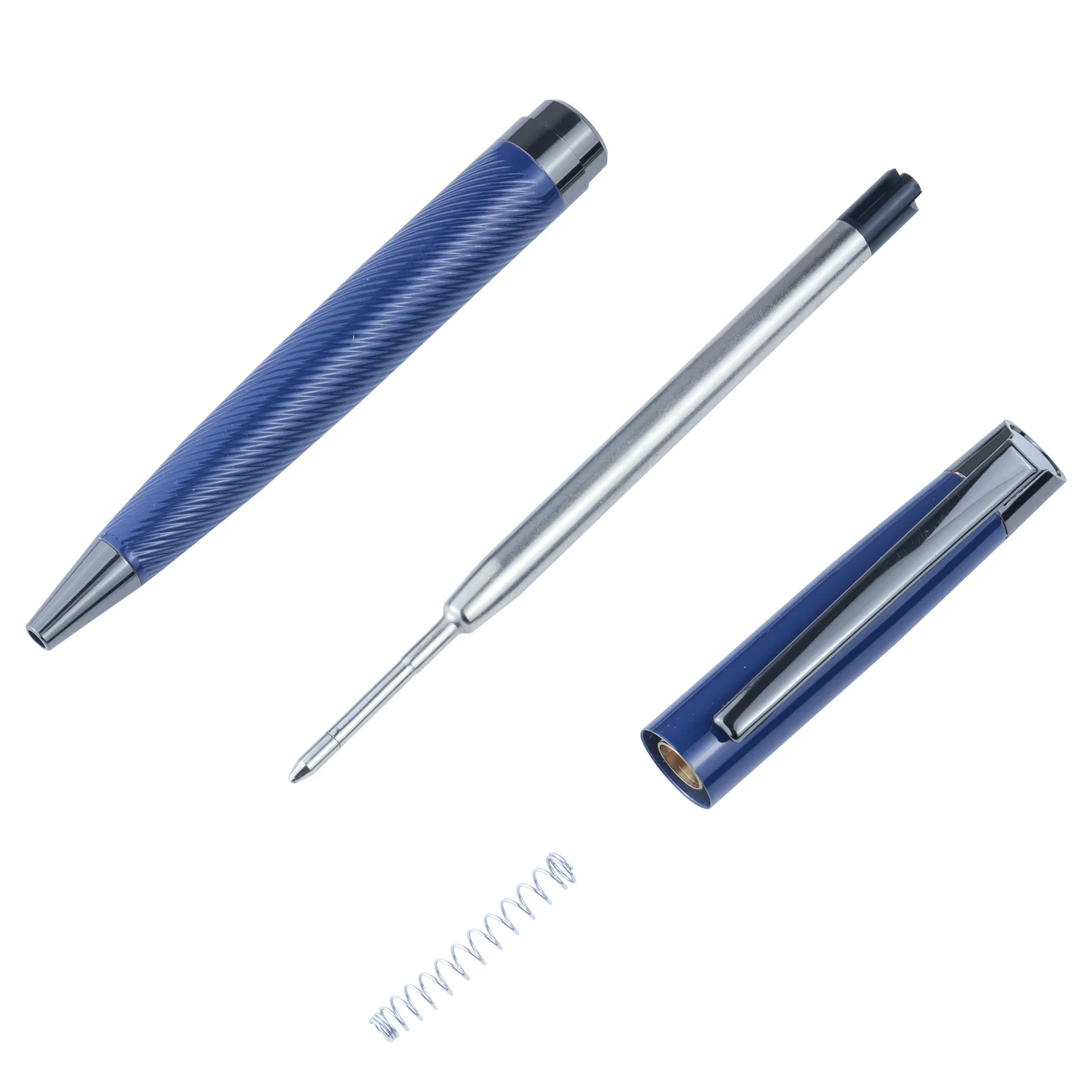 High Quality Kailong Pen Twist Ballpen Custom Logo Metal Ballpen Machinery Personalized Gift Metal Rod Ball Pen Gel Blue ink Pen