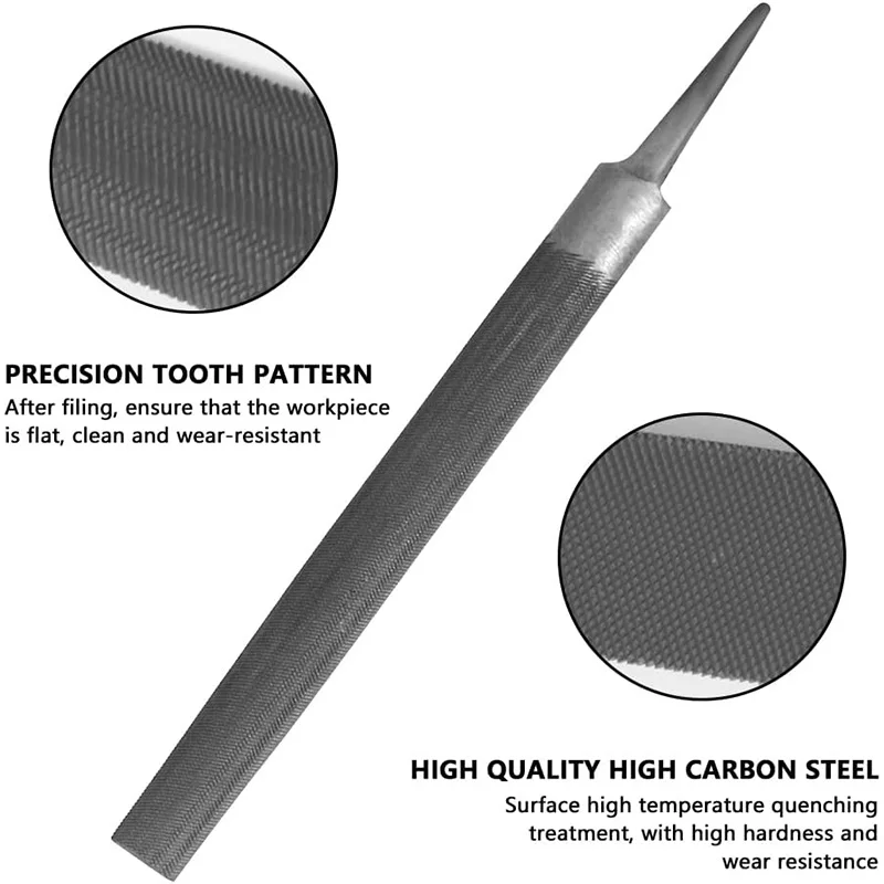 Hebei factory customized t12 high carbon steel rasp file flat wood file triangular files with soft handle