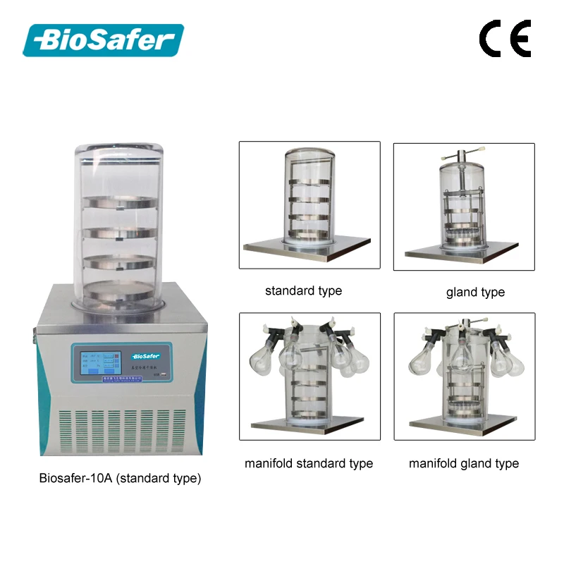 Laboratory  Biosafer  Freeze Dryer Machine Lyophilizer Lyophilization Process  for Sale