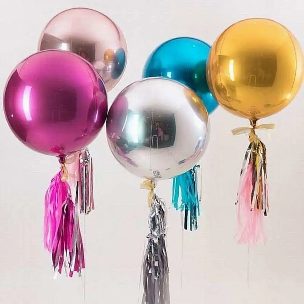 Birthday Party Decor Kid Wedding Baby Shower Toy Gift Rose Gold 4D Foil Balloon 18Inch Helium Globos Rainbow Metallic Balloon