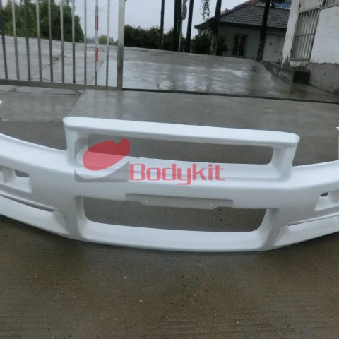 Автомобильные аксессуары Bodykit FRP NI стиль передний бампер подходит для стекловолокна 1999-2002 Skyline R34 GTR
