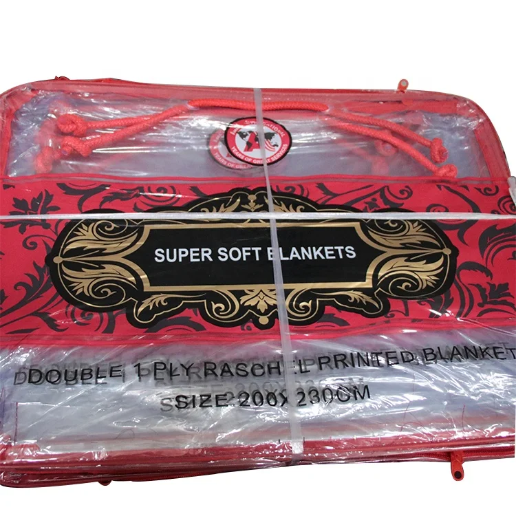 
Customized wire pvc packaging bag for blanket quilt bedding 