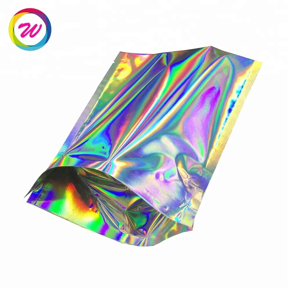Resealable Mini Ziplock Bag Mylar Bag With Hologram Material
