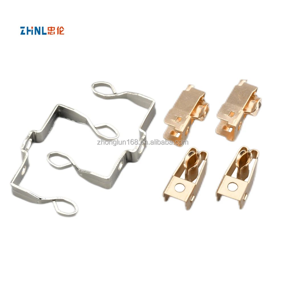 5 holes socket insert switch terminal contact brass electrical metal brass oem stamping part contact Power socket brass part