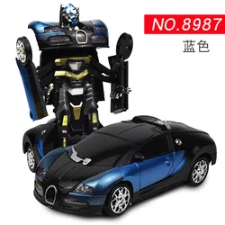 Электрическая универсальная игрушечная машинка, многофункциональные игрушки с подсветкой и музыкой, автоматическая деформация, подарок для детей на день рождения