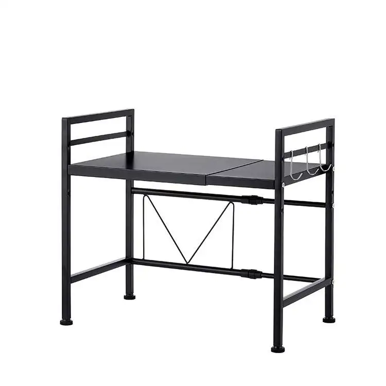 China Supply Competitive Price Iron White Sustainable Two-Tier Small Microwave Oven Rack