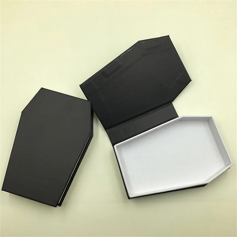 custom luxury black matte coffin eyelash gift box