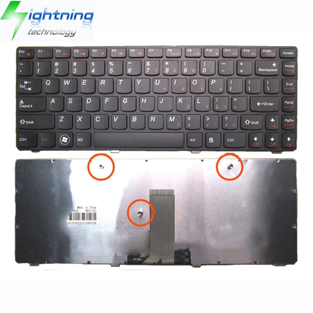 New Original Genuine Laptop Keyboard for Lenovo Notebook Keyboard V470 V470C V480 V480C Laptop MP-10A2