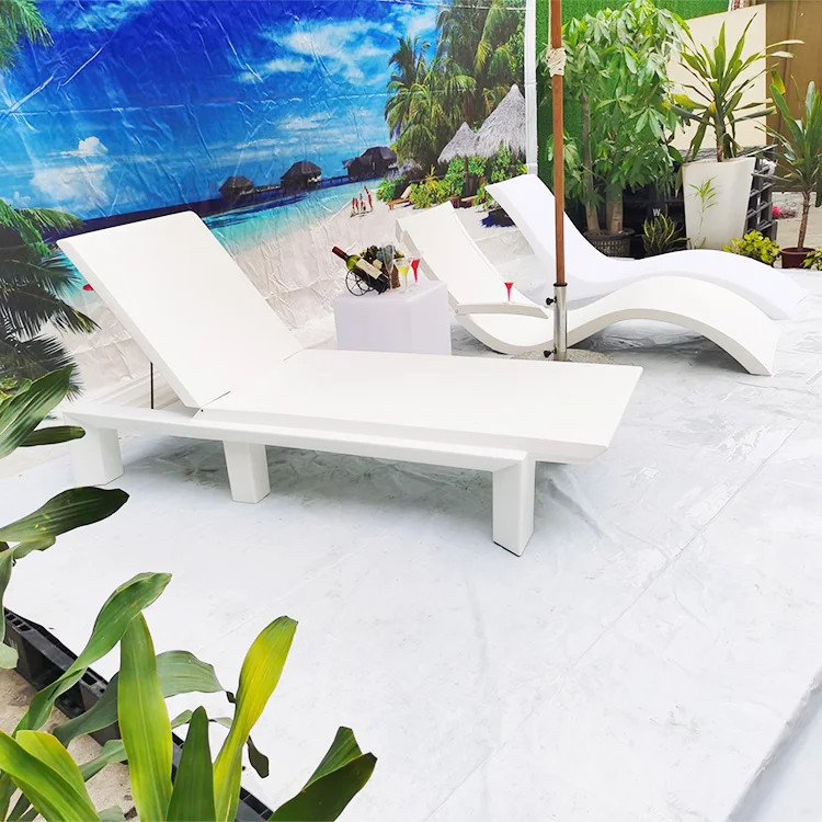 High quality Outdoor furniture poolside sunbed outdoor chaise lounge Anti-UV sun lounge chair for pool