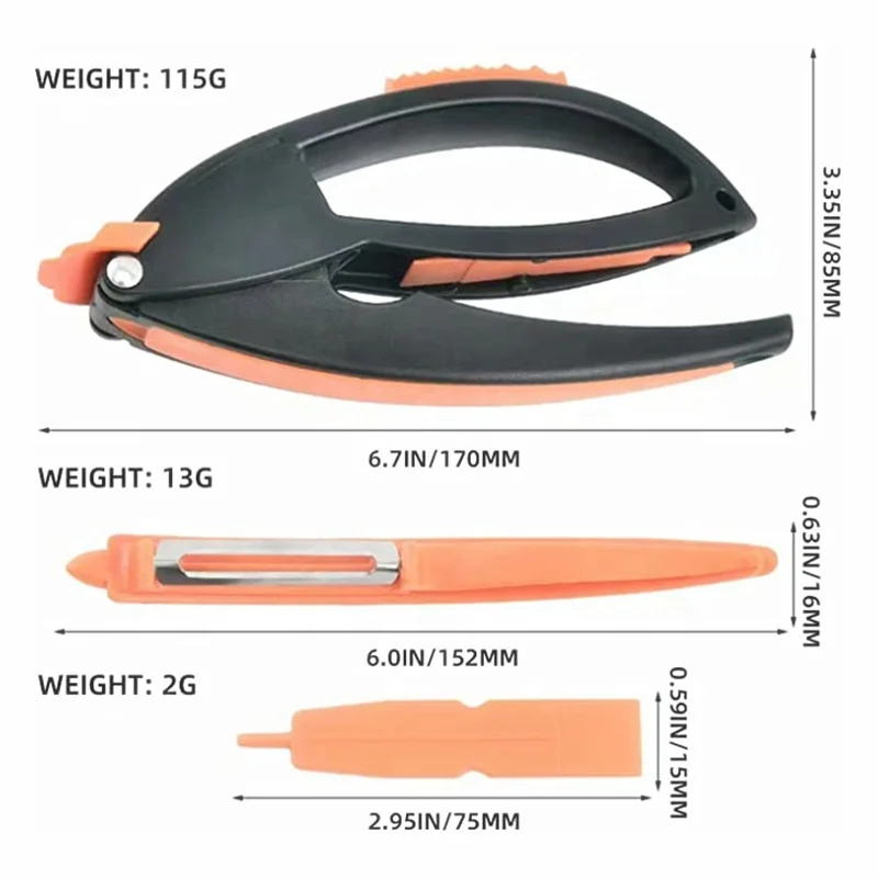 DG-1839 2022 New Products 3 IN 1 Peeler Meat Tenderizer Hammer Multi Function Manual Garlic Press