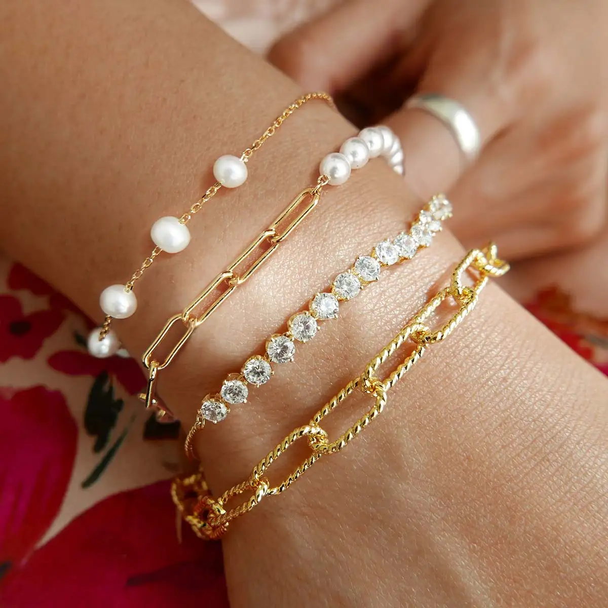 VLOVE Handmade Italian Handicraft Hip Hip Jewelry 14K Real Solid Yellow Gold Miami Cuban Link Diamond Bracelet For Men