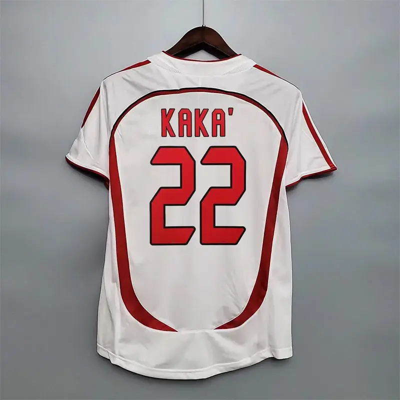 Ретро 2006 2007 с длинным рукавом Футбол Джерси Таиланд качество KAKA RONALDINHO футбол Винтажные Футболки Футбольная Одежда