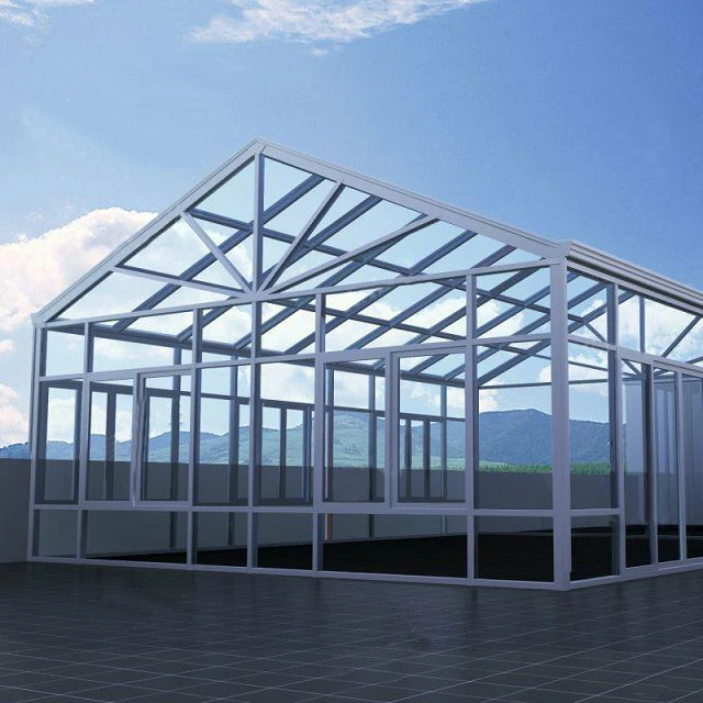 Waterproof Aluminum Glass House Prefabricated  Solarium Sunroom