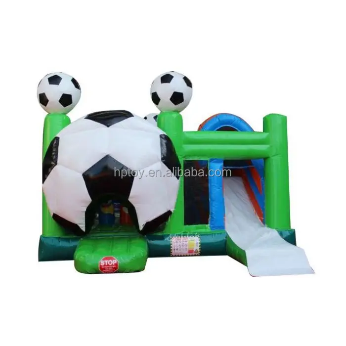 Commercial Inflatable Football Combo bouncer with slide Football Soccer Theme Bounce House Jumping Castle Combo