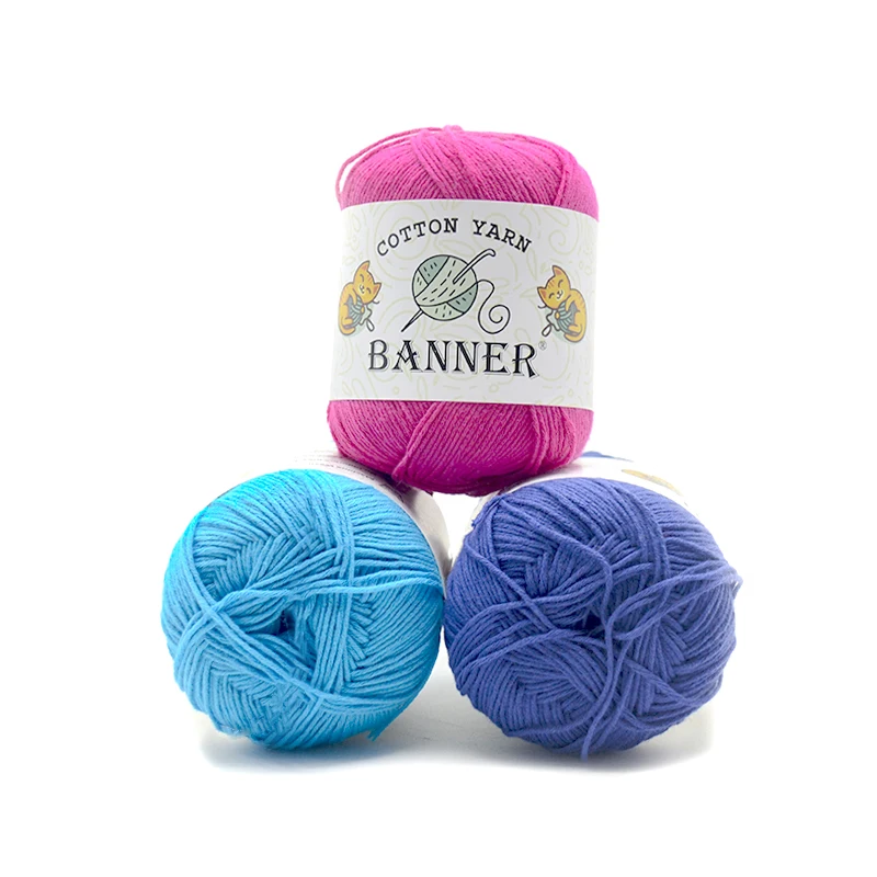 Производитель из гуанчжоу, пряжа из 100% чистого хлопка, вязание крючком из хлопка
