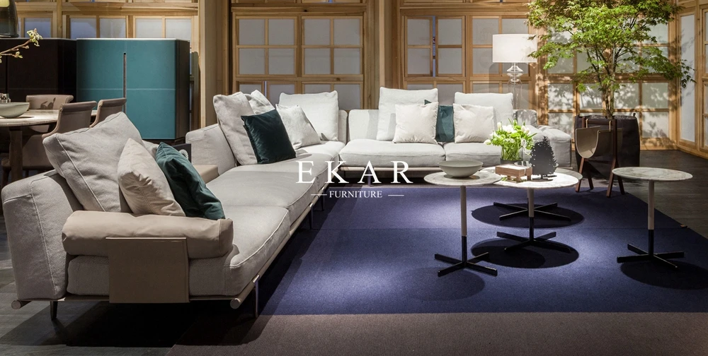 Высококачественная современная мебель для дома, секционный l-образный тканевый диван, диван для гостиной