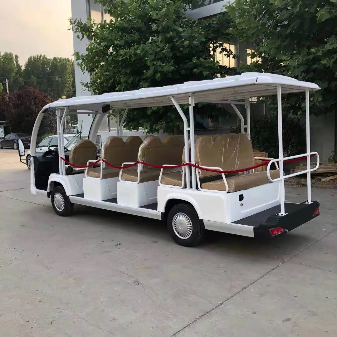 WELIFTRICH  2021 High Quality 10 12 14 seaters passengers 72V 4 wheel Rain Covered AC/DC MOTOR  electric golf cart HOT SALE