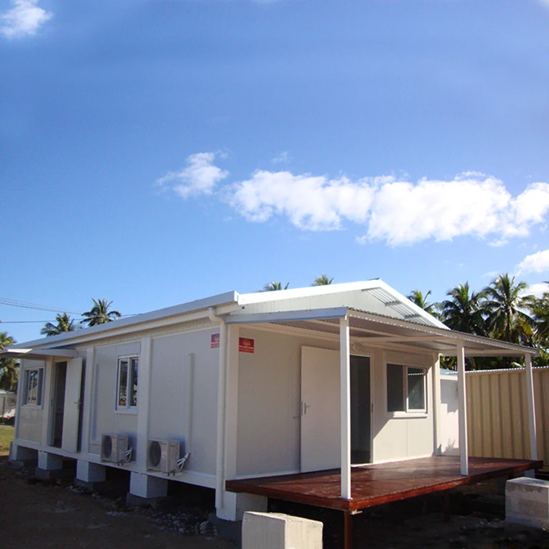 Prefabricated prefab houses China mobile demountable container homes frame 40ft flatpack portable shed slope roof office housing