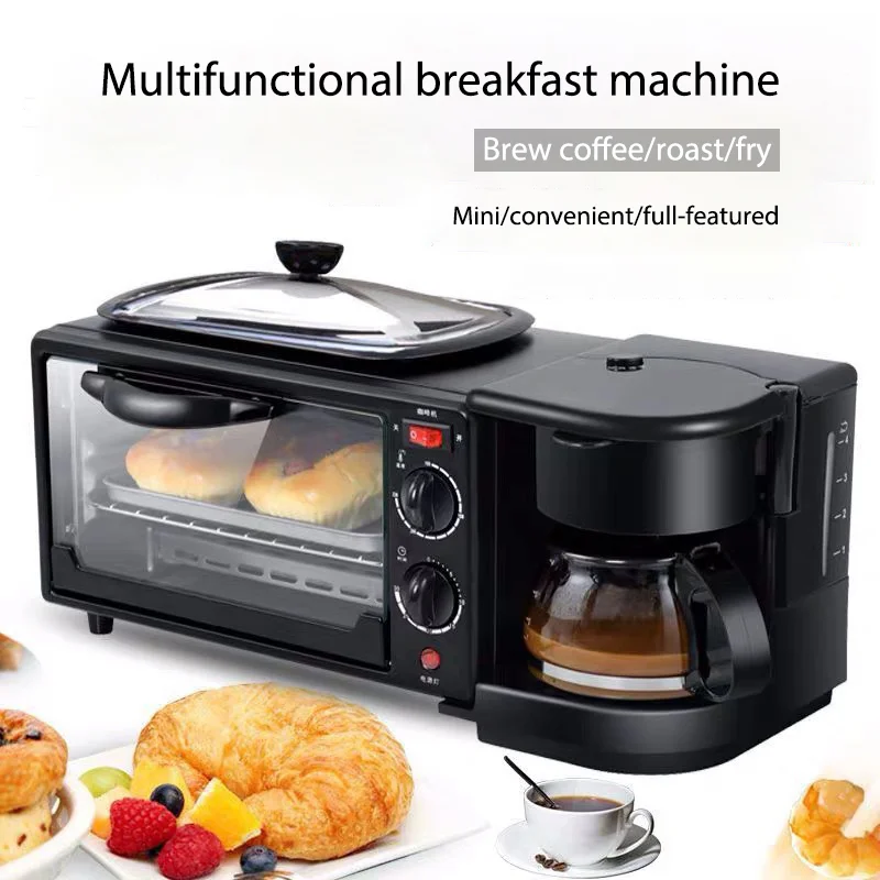 Hot Sell Multifunction 4 in 1 Breakfast maker Set Toaster Coffee Maker for	cookie depositor machine