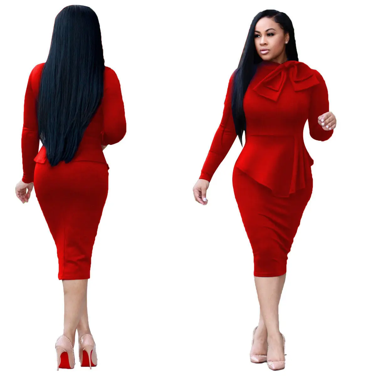 
China wholesale office pencil dress turkey women office dresses african women office dress formal with cheapest price 