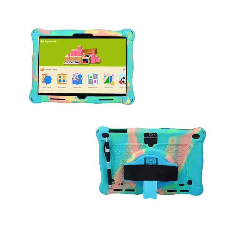 WIFI Kids Tablet OS Android 10 with High Resolution 1280*800 for Kids Learning and Playing Games Two in One Tablet