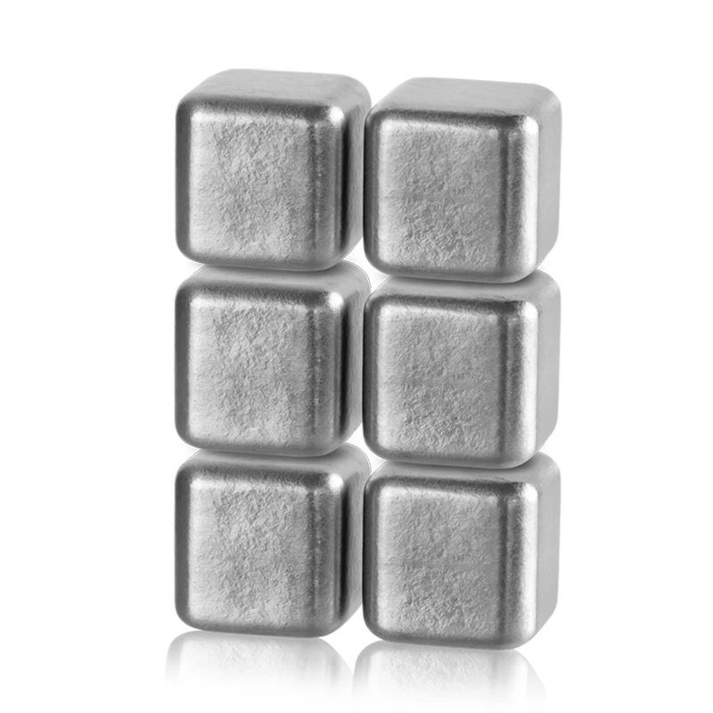 Whisky Stones Titanium Reusable Food Grade Wine Cooling Cube Chilling Rock Party Bar Tool gift set Ice Cubes